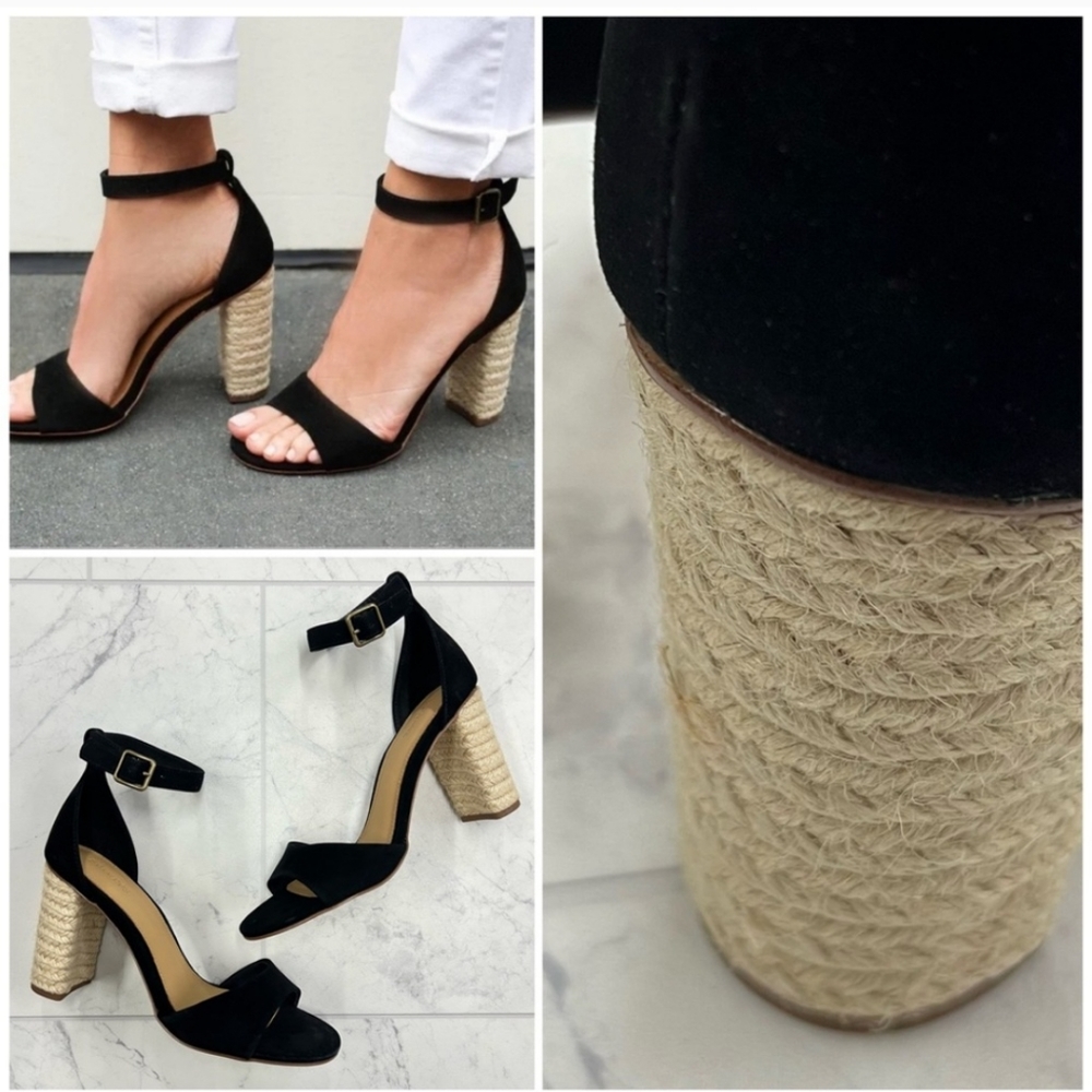 Soludos Tall Capri Suede Heel in Black